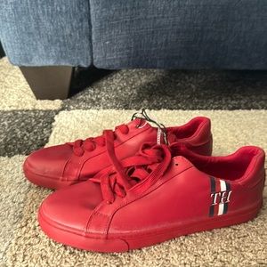 TOMMY HILFIGER Size 11 Red Sneakers Never worn